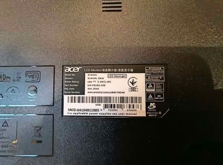 Photo of free Acer computer monitor (Crowthorne RG45) #2