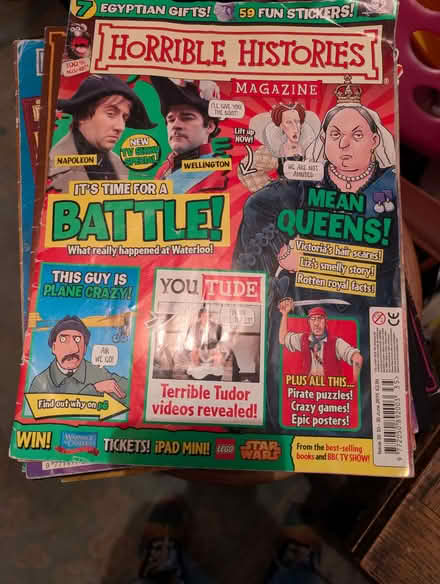 Photo of free Pile of horrible histories comics and a book (Portslade by Sea BN41) #1
