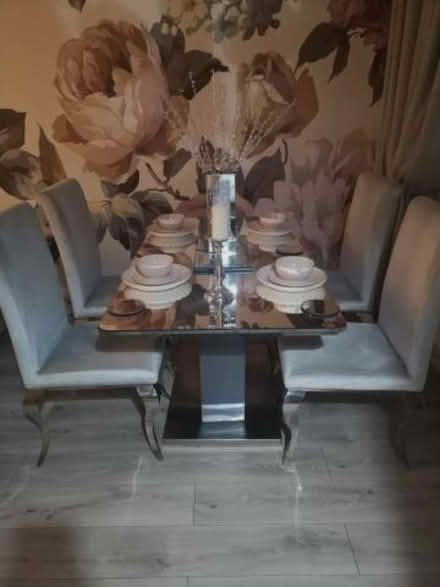 Photo of free Mirror top dining table no chairs (Sk82jw) #1