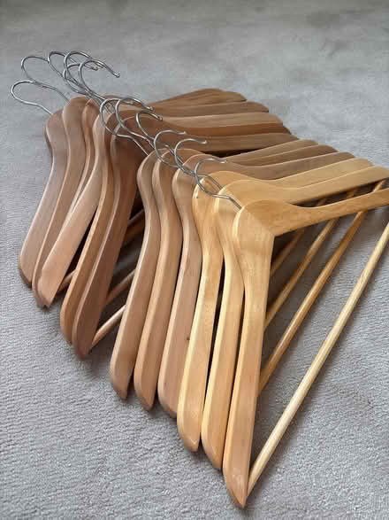 Photo of free 12 wooden hangers (Orpington, BR6) #1