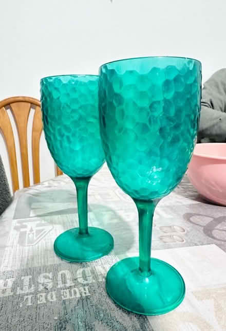 Photo of free Set of two turquoise plastic goblets (Hollingbury BN1) #2