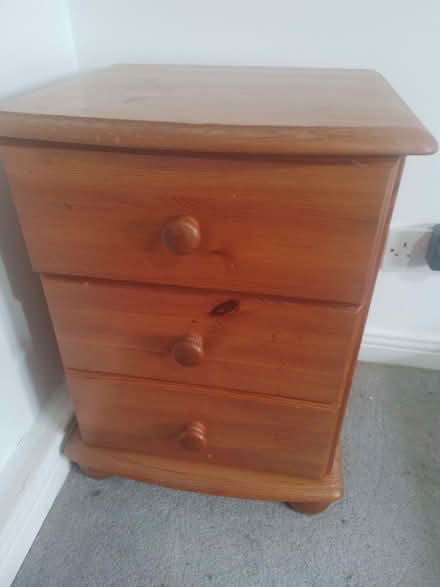 Photo of free Pinewood bedside storage cabinet (Redhill RH1) #1