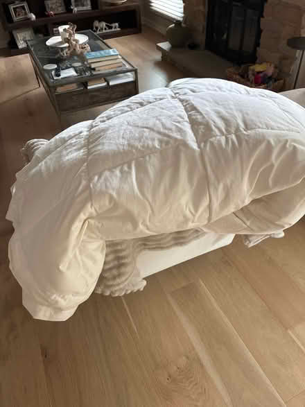 Photo of free White king size down comforter (Westmont il) #1