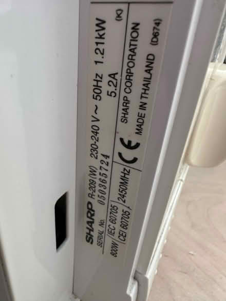 Photo of free White Sharp used working microwave (Peckham SE15) #4