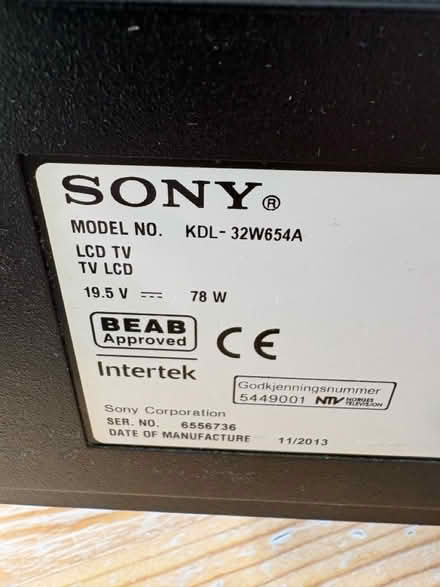 Photo of free Sony 32”TV KDL-32W654A (RG31 6RL) #2