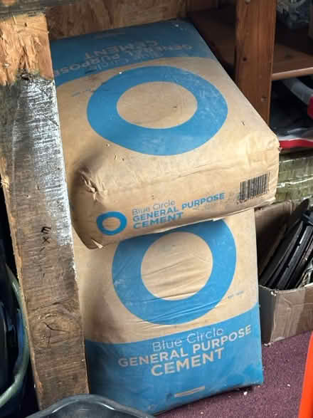 Photo of free 8 Hardened blue circle cement bags (Stanley PH1) #1