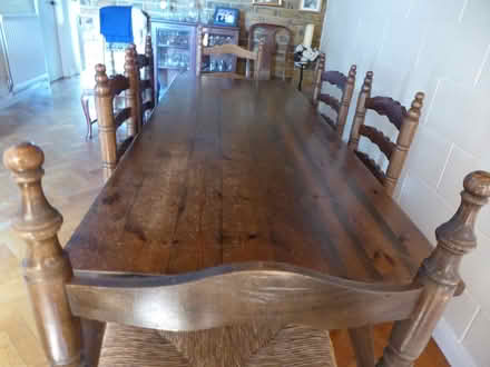 Photo of free wooden dining table & 6 chairs (Bexleyheath DA6) #3