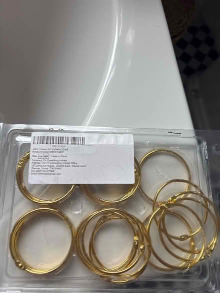 Photo of free Gold shower curtain rings (Lichfield WS13) #1