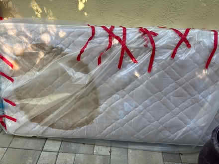 Photo of free Twin mattress (Near Wolfe Rd and Homestead Rd) #1