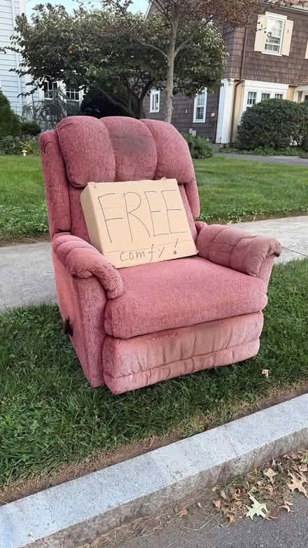 Photo of free Recliner Armchair. No Smell (West Hartford) #3