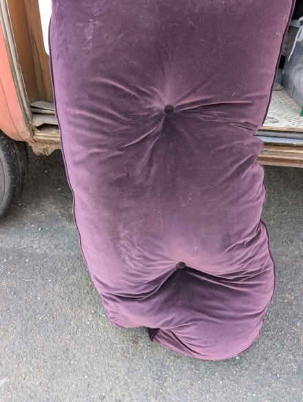 Photo of free 2 Feather filled sofa back cushions (Portslade by Sea BN41) #1
