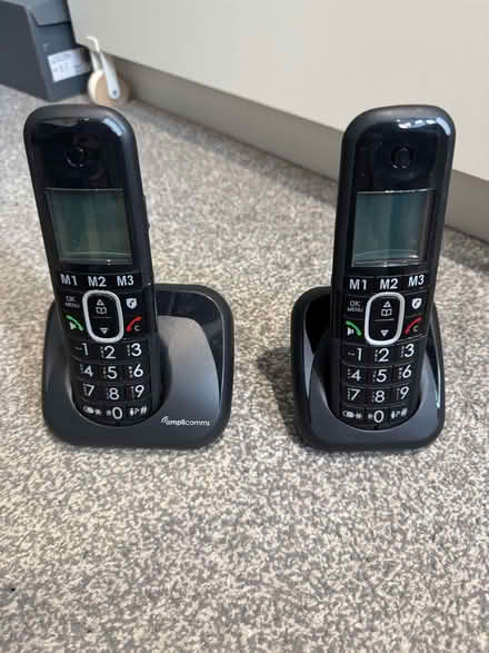 Photo of free Pair of Amplicomms BigTel 1502 Wireless Phones (Darby Green GU46) #1