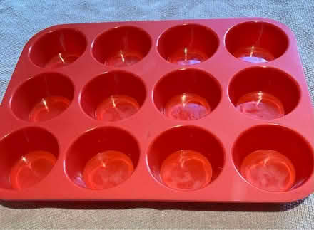 Photo of free Silicone muffin baking pan - red (West Somerville) #1