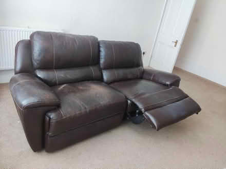 Photo of free leather Electric reclining sofa (PO4 0QP) #1