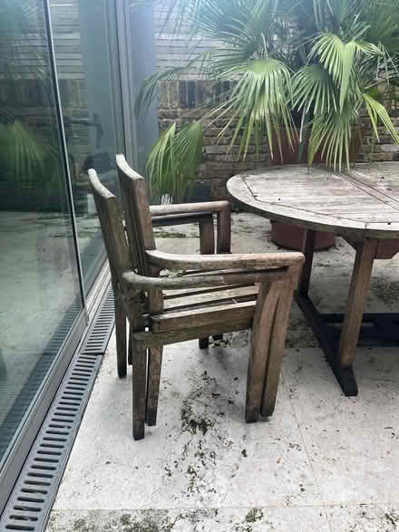 Photo of free Garden table and 4 chairs (Shepherds Bush W6) #2
