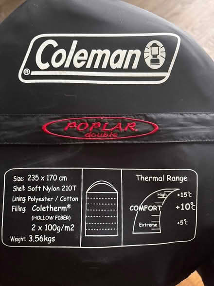 Photo of free Double sleeping bag-see spec (Shooters Hill SE18) #2