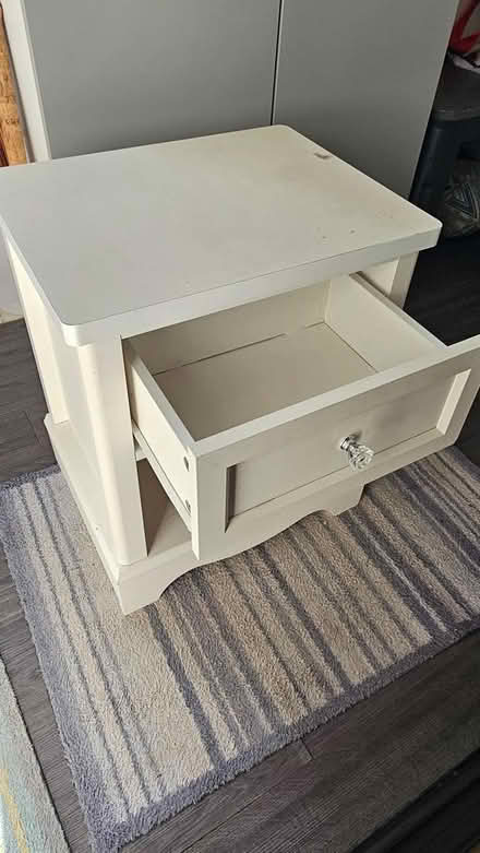 Photo of free Small white bedside cabinet (Wigmore, Gillingham) #3