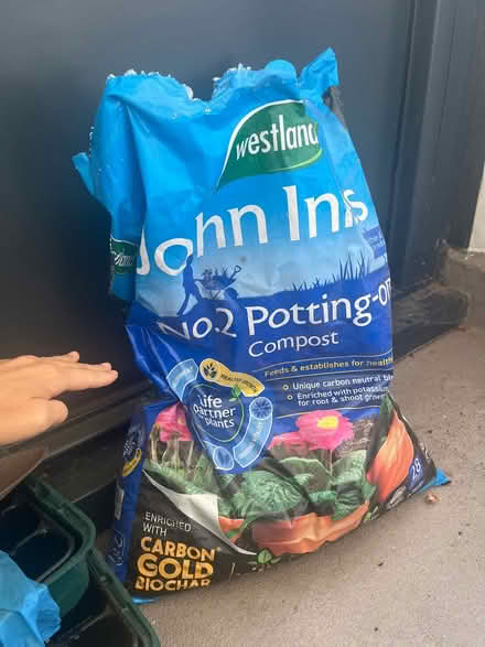 Photo of free Soil and pots for gardening (Bedford railway station MK40) #1