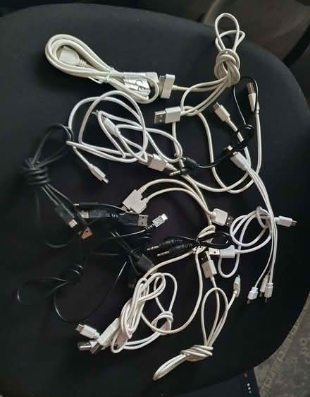 Photo of free Bundle of mixed USB and charging cables (Boulton Moor DE24) #1