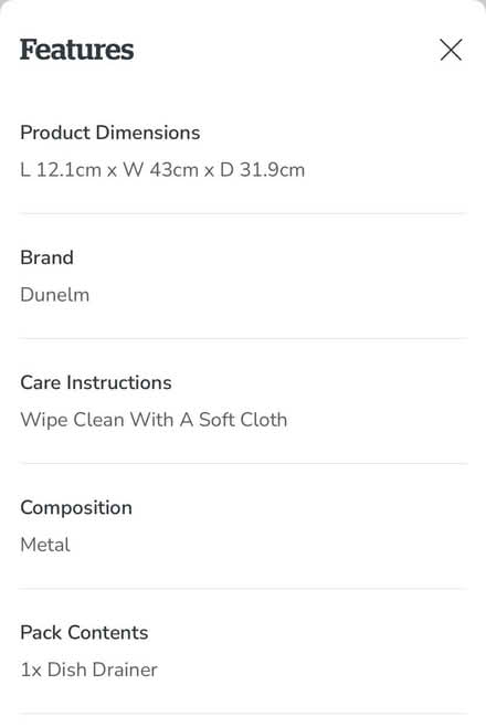 Photo of free White wire dish drainer (Lark lane L17) #3
