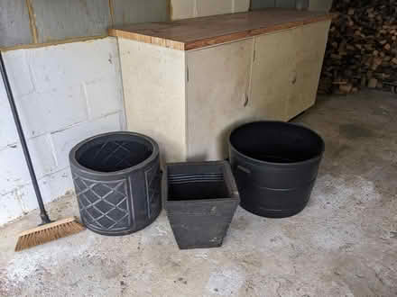 Photo of free 3 large plastic plant pots (Ditchling Common BN6) #1
