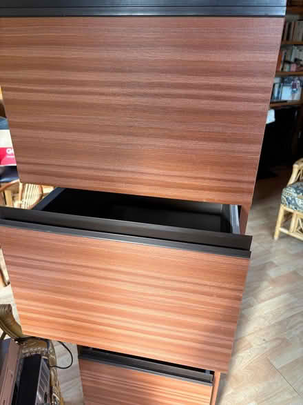Photo of free Four drawer, wooden filing cabinet (Sawley) #3