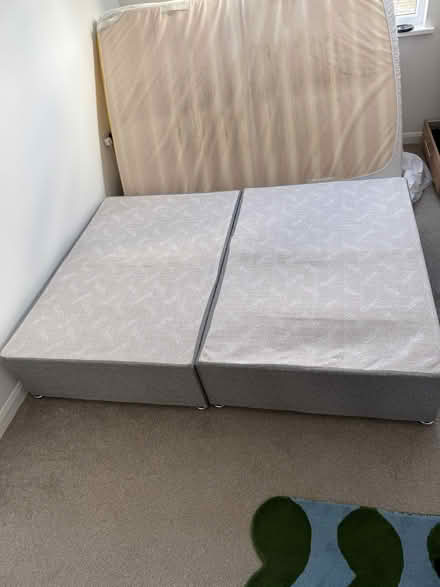 Photo of free double divan bed base (two parts) (Lower Clapton E5) #1