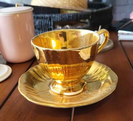 Photo of free Gold vintage tea cup & saucer (RG23 Winklebury) #1