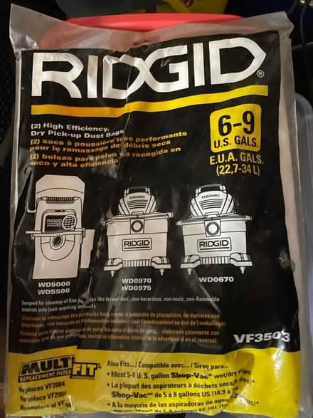 Photo of free Rigid shop vac bags (Halfmoon, NY) #1
