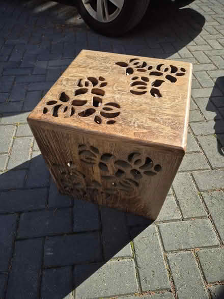 Photo of free Habitat wooden cube table (Stondon Sg16) #2