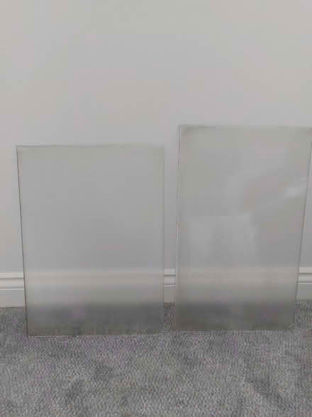 Photo of free Two pieces of vintage frosted glass (Humphrey's End GL6) #1
