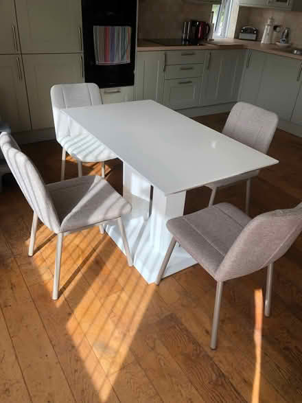 Photo of free Dining table with 4 chairs (Powys House EX10) #1