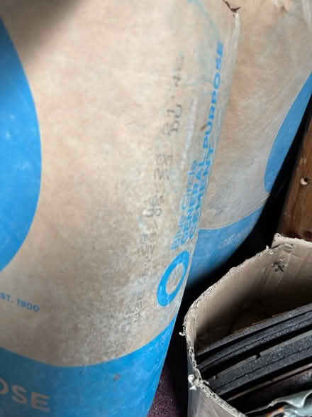 Photo of free 8 Hardened blue circle cement bags (Stanley PH1) #2