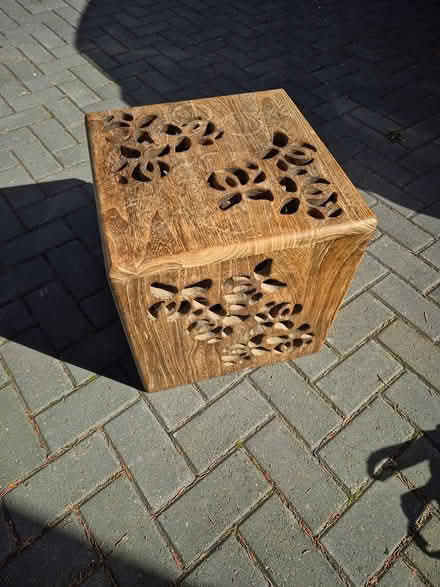 Photo of free Habitat wooden cube table (Stondon Sg16) #1