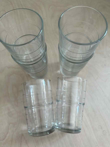 Photo of free 6 matching IKEA glass tumbler hibal (Peckham SE15) #1
