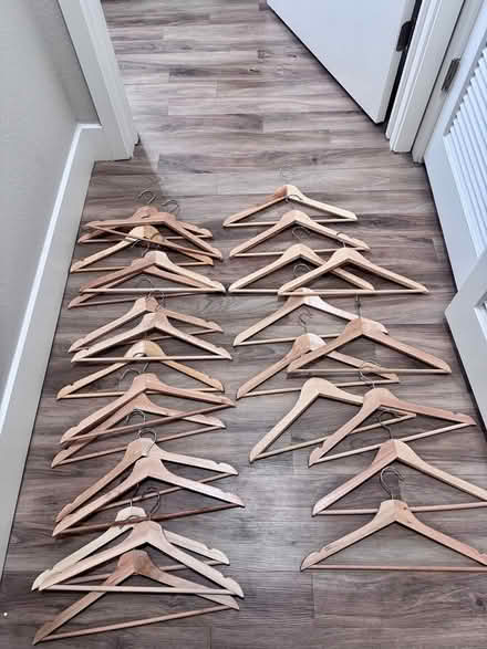 Photo of free Wooden and Black Velvet Hangers (San Antonio & El Camino Real) #1