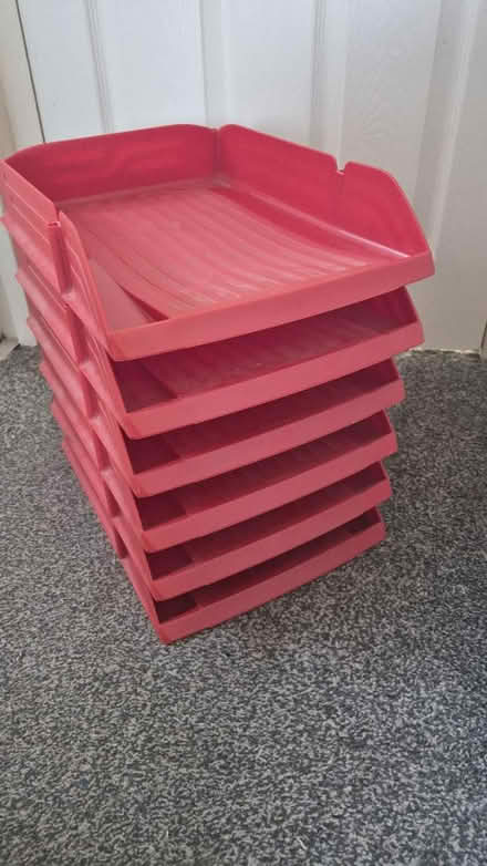 Photo of free Stackable Red Trays (x6) (Garston WD25) #1