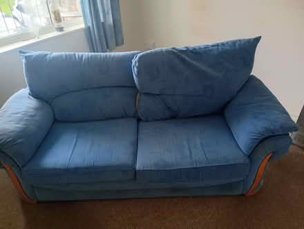 Photo of free 2 seater blue sofa (Crowborough TN6) #1