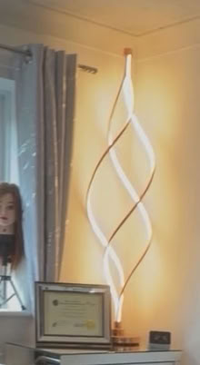 Photo of Chrome, Floor Standing, Spiral Lamp (Newingreen CT21) #1