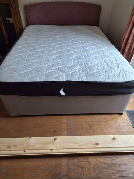 Photo of free King-size divan bed with storage drawers, headboard and new (Monaughty LD7) #1