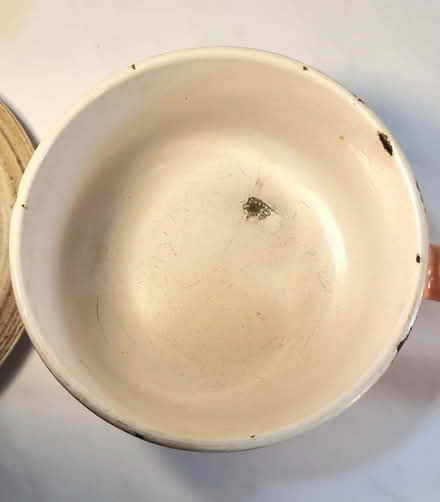 Photo of free MCM Cast Iron Enamel Sauce Pan (Danforth and Greenwood) #2