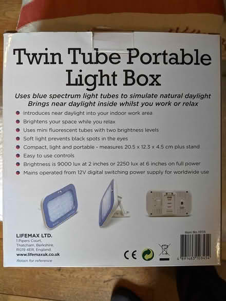 Photo of free lightbox for SAD (Near Aston on Clun SY7) #2
