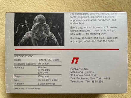 Photo of free DISTANCE MEASUREMENT: 'Ranging' measure (De Parys MK40) #2