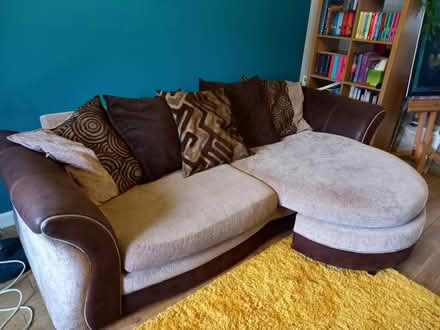 Photo of free Brown sofa. (Market Deeping PE6) #2