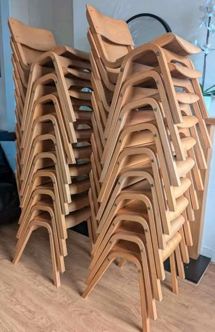 Photo of free Wooden School chairs (Enfield EN3) #1