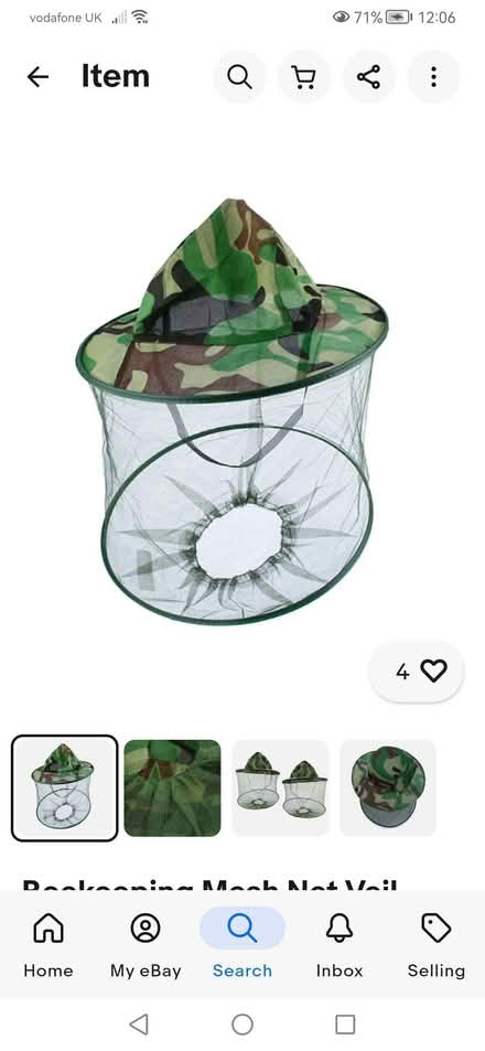 Photo of Beekeeping hat/veil (Hanworth RG12) #1
