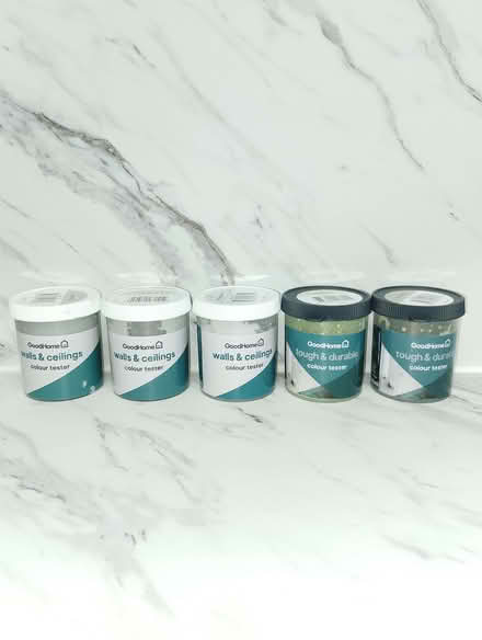 Photo of free Goodhome five colour paint tester pots. (Humphrey's End GL5) #1