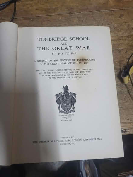 Photo of free Tonbridge school and the great war (Sainsburys GL52) #1