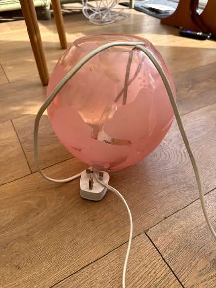 Photo of free Pink glass plugging lamp (Urmston M41) #1