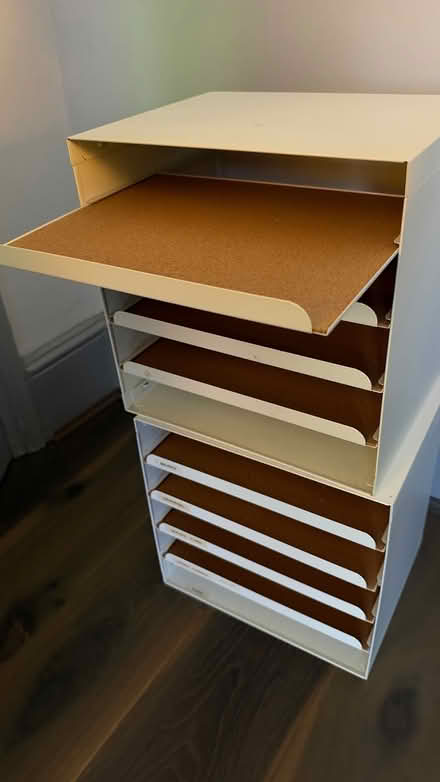 Photo of free 2 x white metal pull out storage (Penge SE20) #1